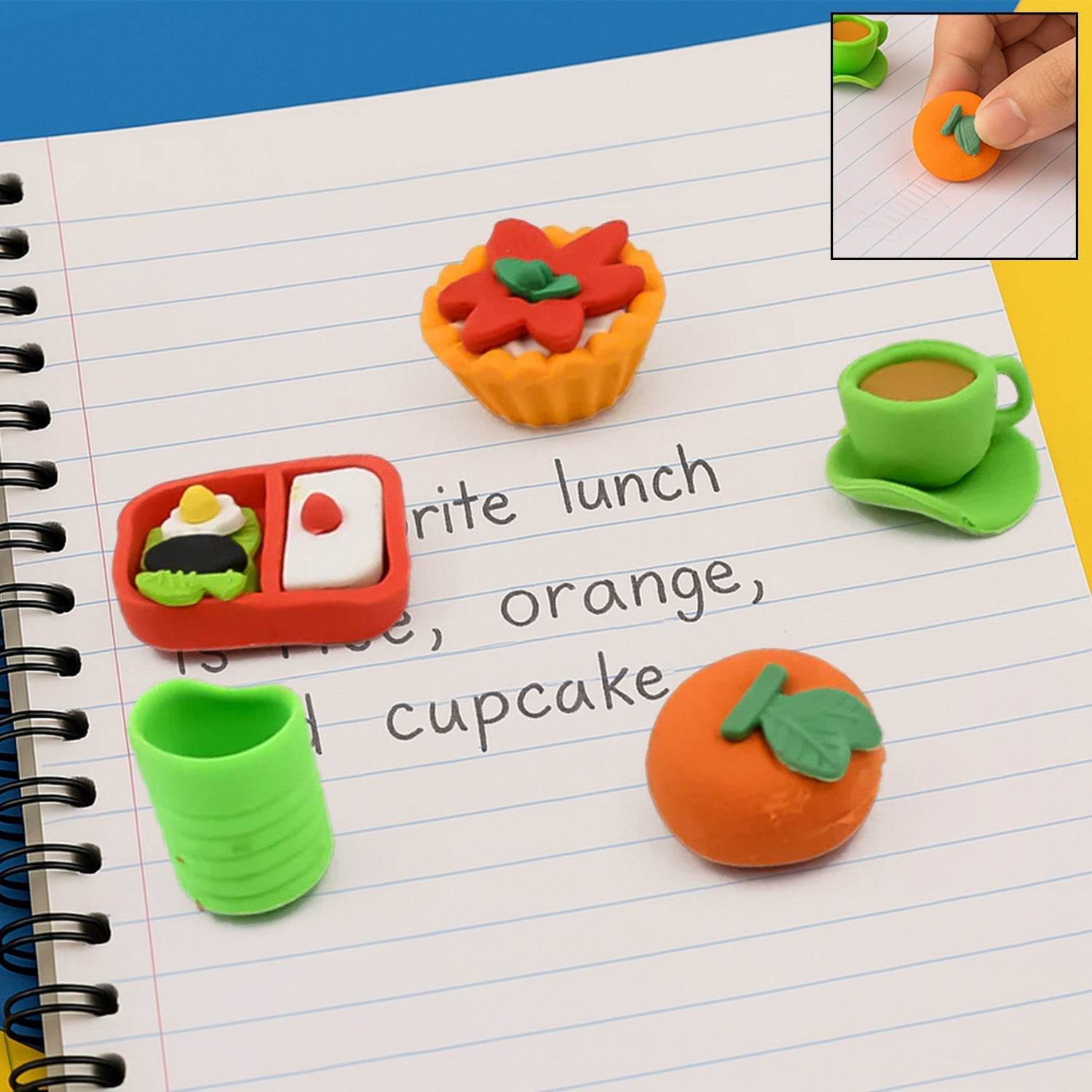 3D Mix Design Fancy Erasers – Cute & Colorful Novelty Erasers for Kids, School Prize (1 Set)