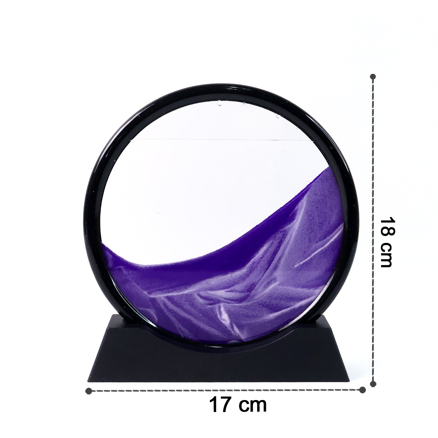 3D Moving Sand Art – Liquid Motion Deep Sea Sandscape with Round Glass Frame (1 Pc)
