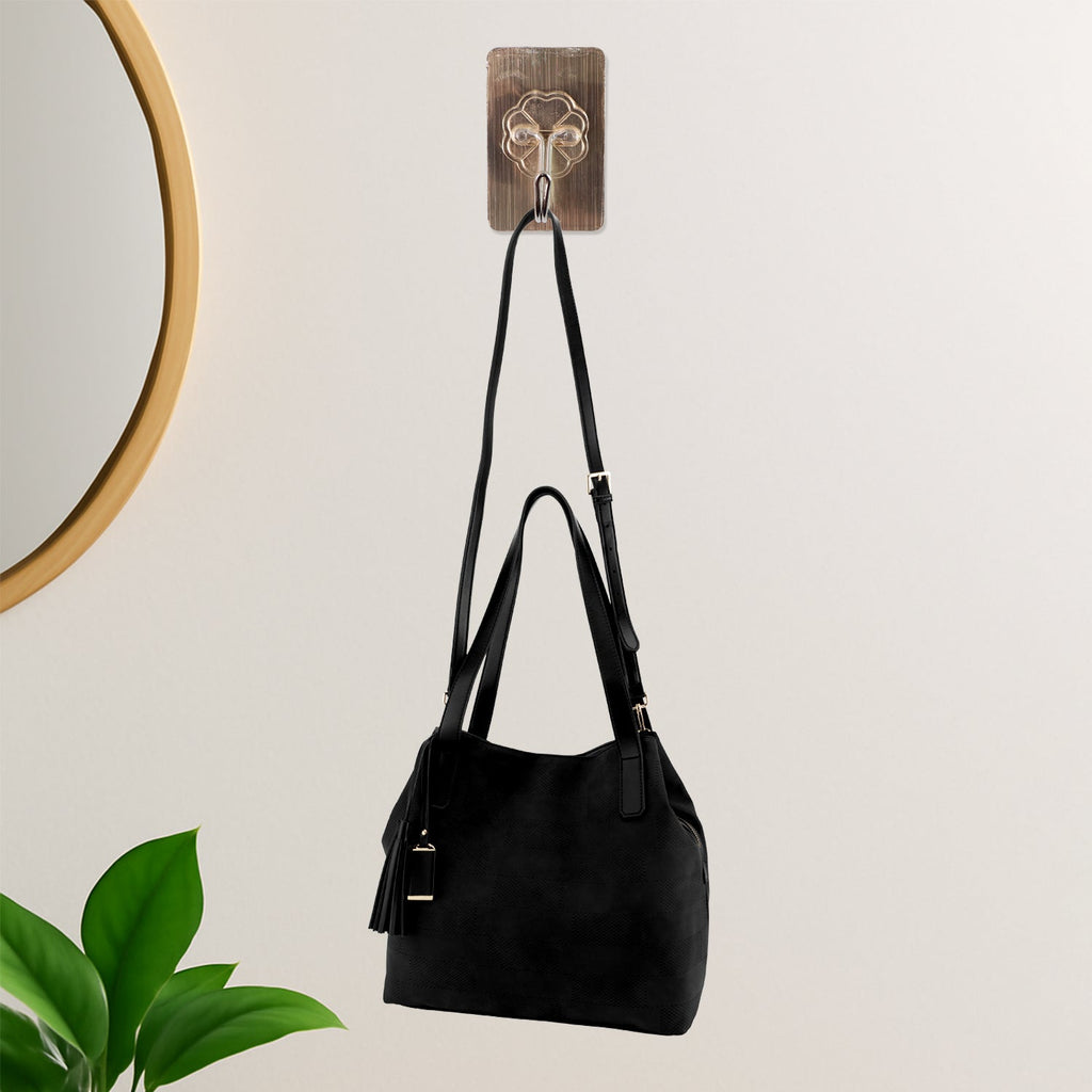 Plastic Adhesive Sticky Waterproof and Oil Proof, Wall Hook (5.5×3.5 Cm & 10 Pc)