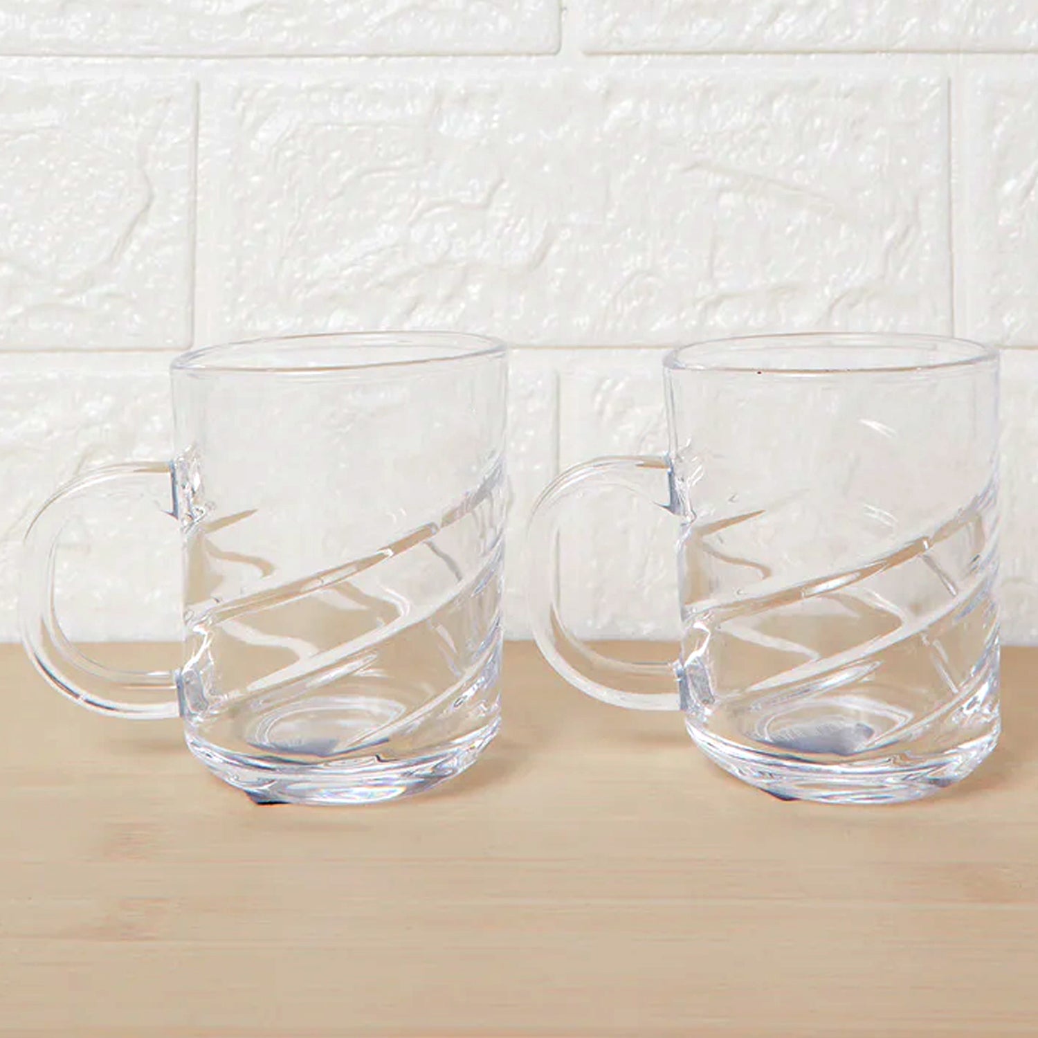 Glass Coffe & Tea Cup / Mug Enjoy Your Drink in Style, Water glass (6 pcs Set / 220 ML)