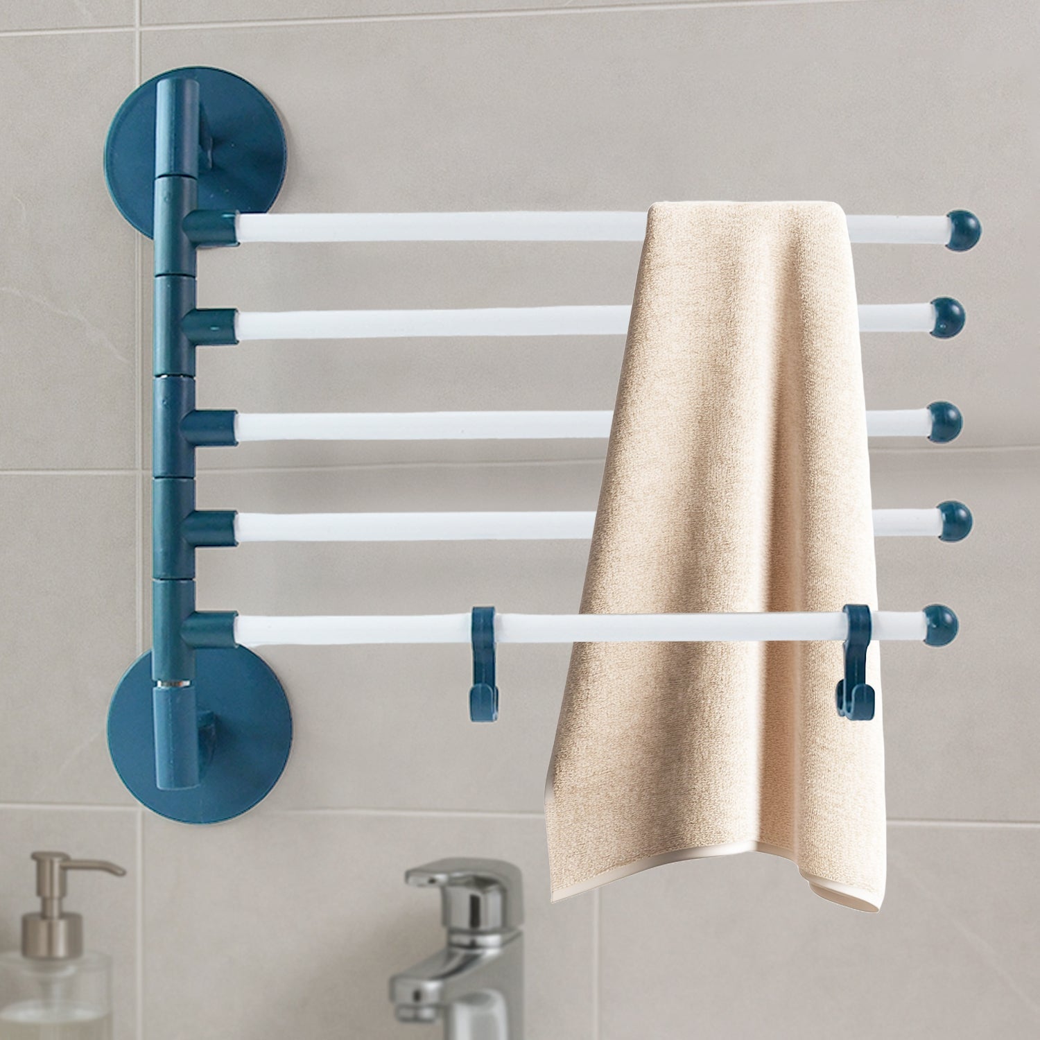 Rotating Bar Wall Mounted Swivel Towel Rack
