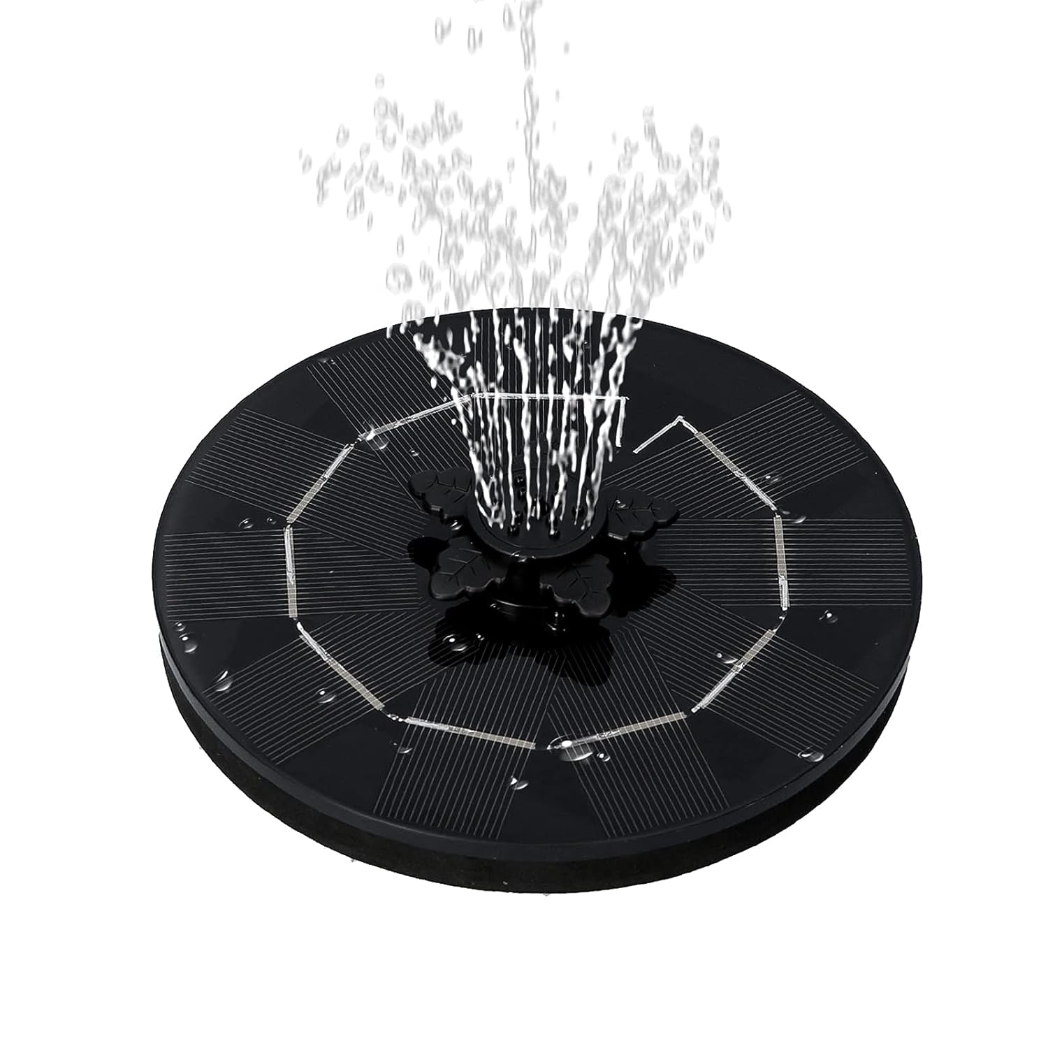 Fast Fountain by Pocket Hose - Solar-Powered - Instantly Adds a Water Feature Virtually Anywhere - 5 Spray Modes - No Installation or Batteries Required - Great for Bird Baths, Pools, Pond & More (1 Pc)