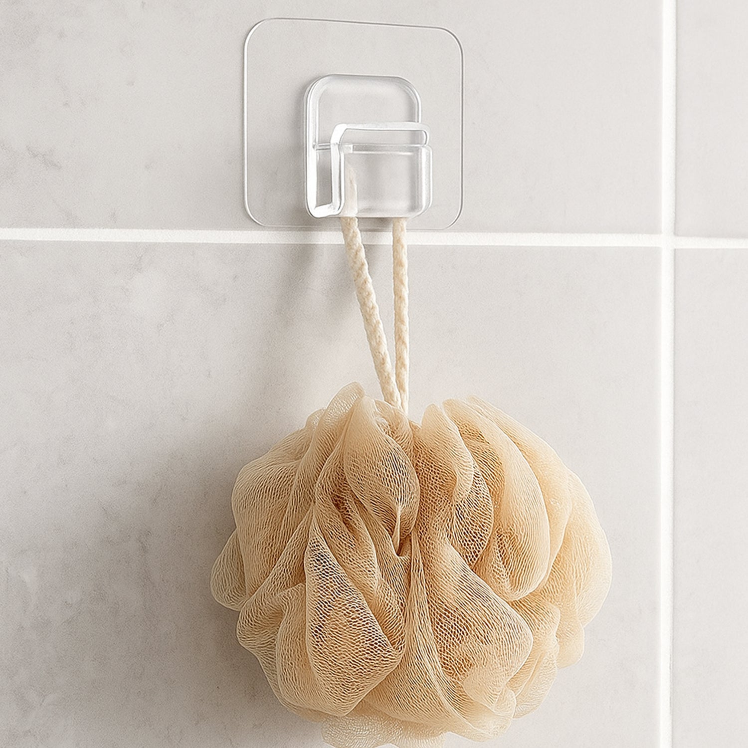 Heavy-Duty Transparent Wall Hook with Seamless Adhesive Backing (1 Pc)