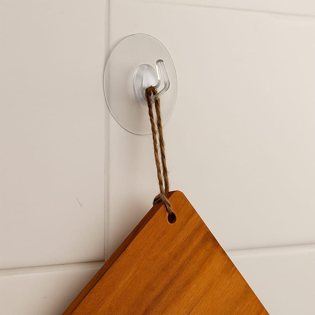 Transparent Wall-Mount Adhesive Hook with Strong Grip (1 Pc)