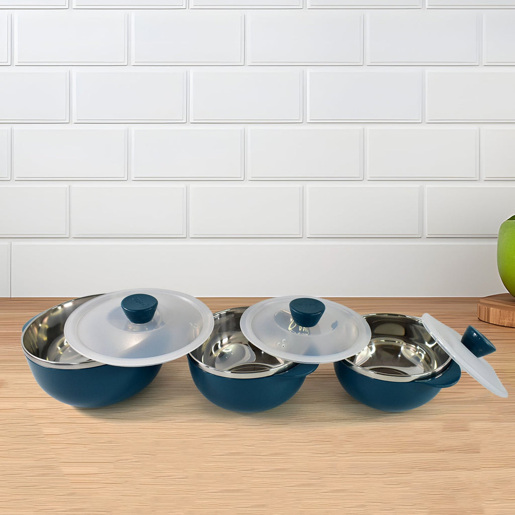 Apex Microwave-Safe Serving Bowl 3 Pcs Set (700ml, 1000ml, 1400ml)