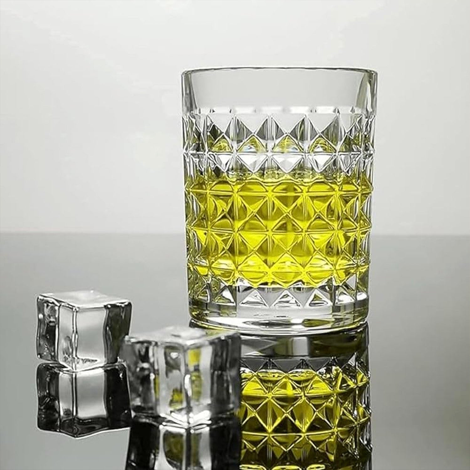 Premium Crystal-Style Glass Tumbler Set (6 Pc / 210 ML)