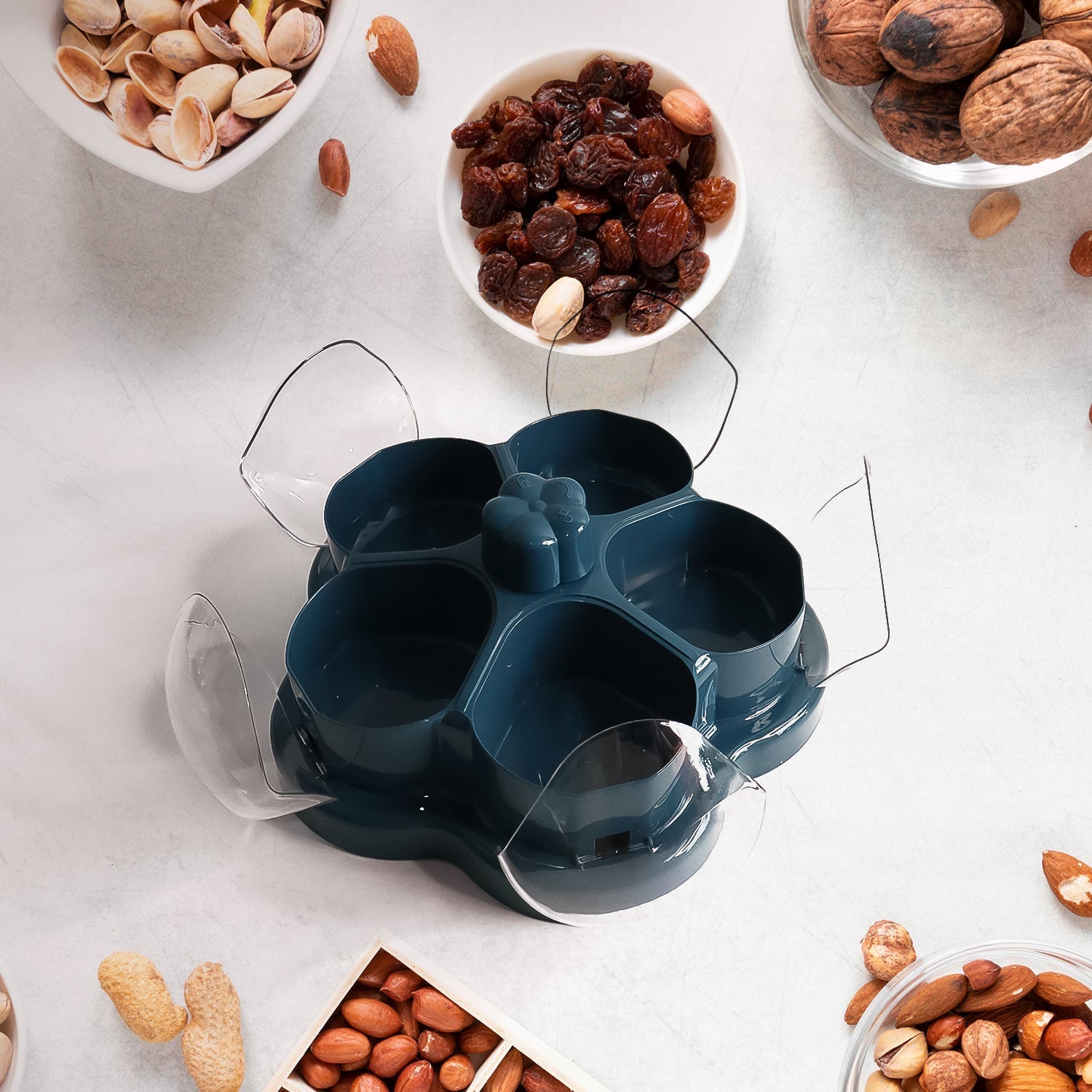 360° Rotating Lotus Snack Box 