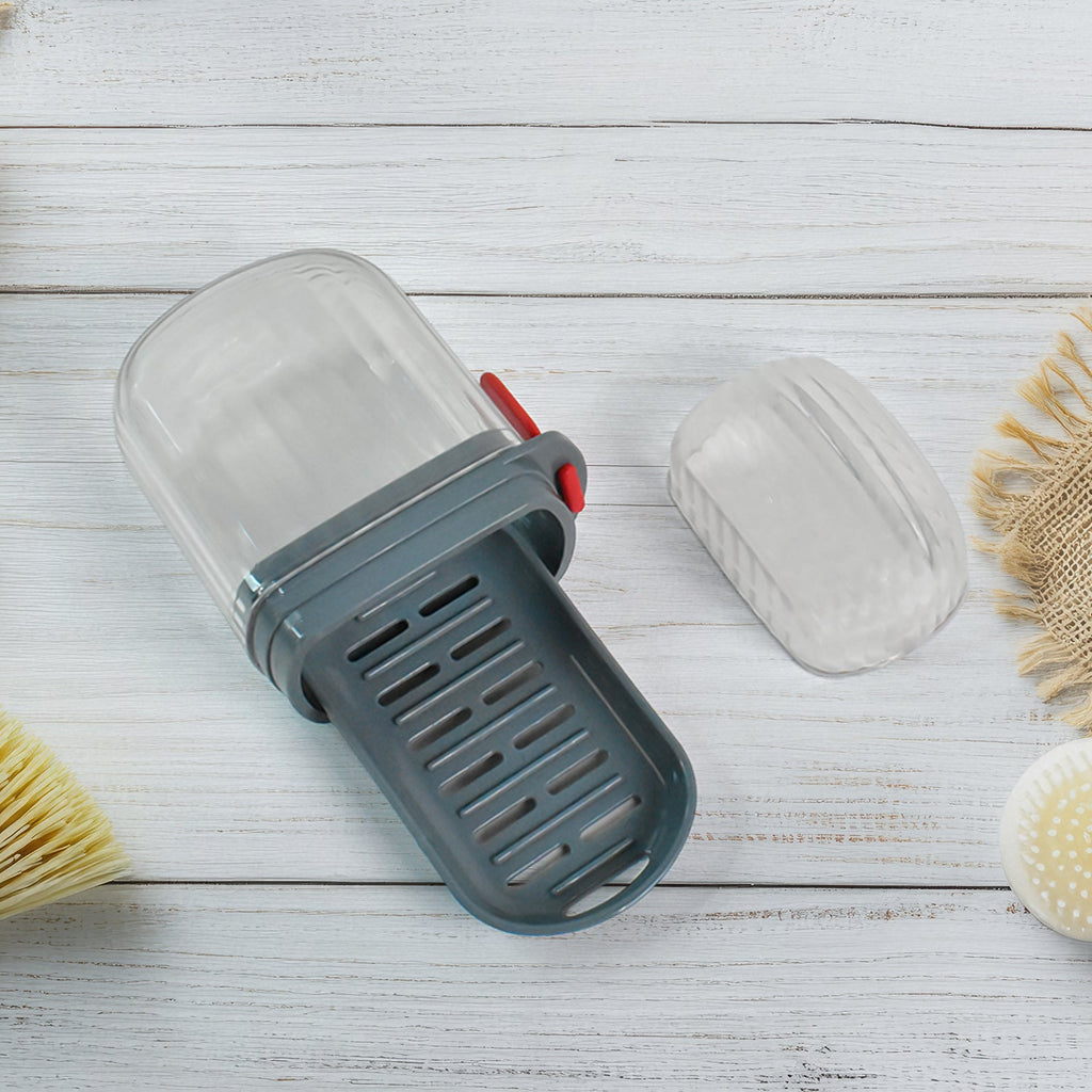 Multipurpose Soap Box Holder with Transparent Dust-Proof Lid ,Sabudani (1 Pc)