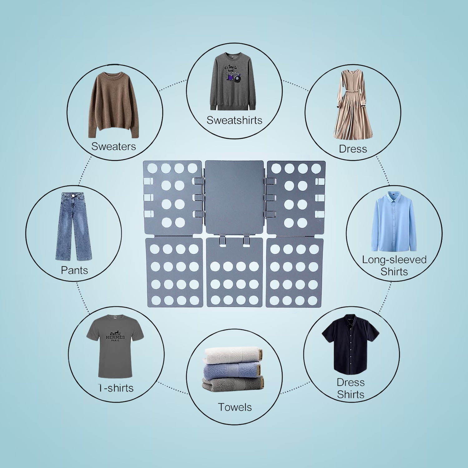 Plastic Large Folding Clothes Board (1 Set)