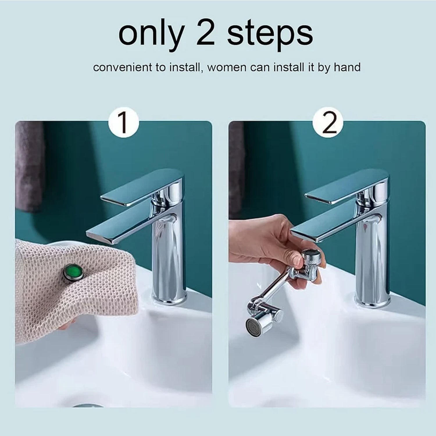 Universal Faucet Extension Splash-Proof Nozzle (1 Pc)