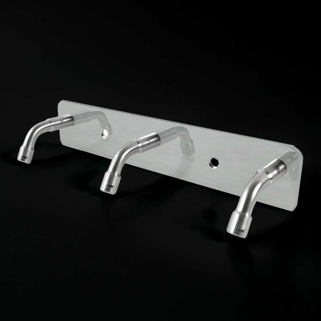 Stainless Steel Wall Mounted Coat 3 Hook Rack (14x3 / 1 Pc)