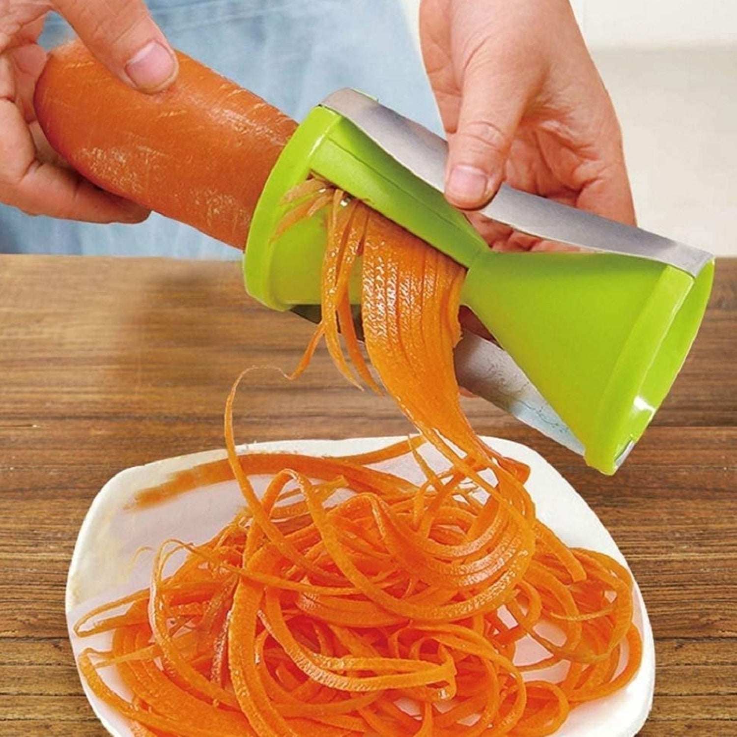 Portable Stainless Steel Handheld Spiralizer & Vegetable Slicer