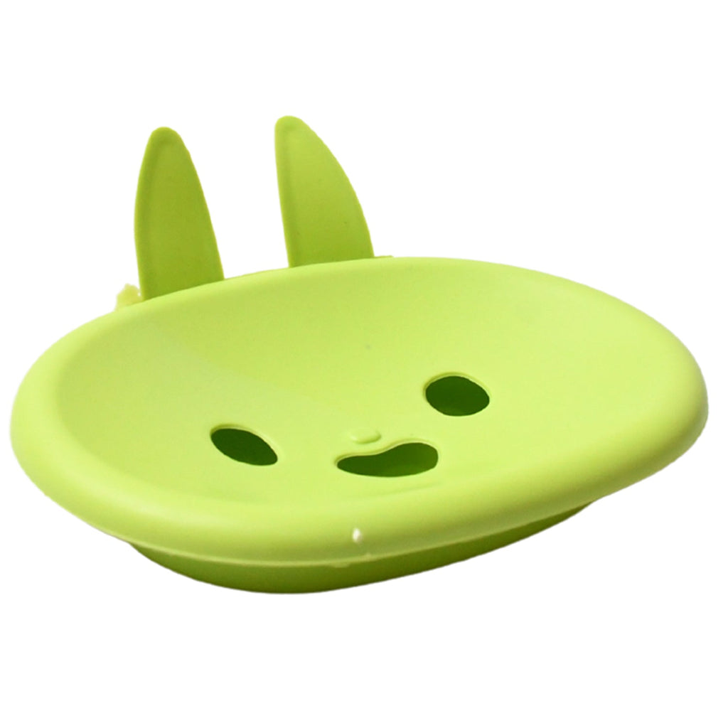 Soap Box Drain soap Box Cute Rabbit Shape Double soap Bowl Box Plastic Rack Storage Rack Bathroom Toilet Storage Box ,Sabudani