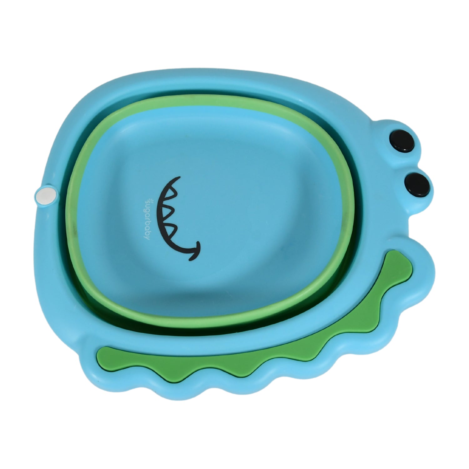 Frog Shape Foldable Baby Wash Basin, Space-Saving Lightweight Face Washing Tub (33×31cm / 1 Pc)