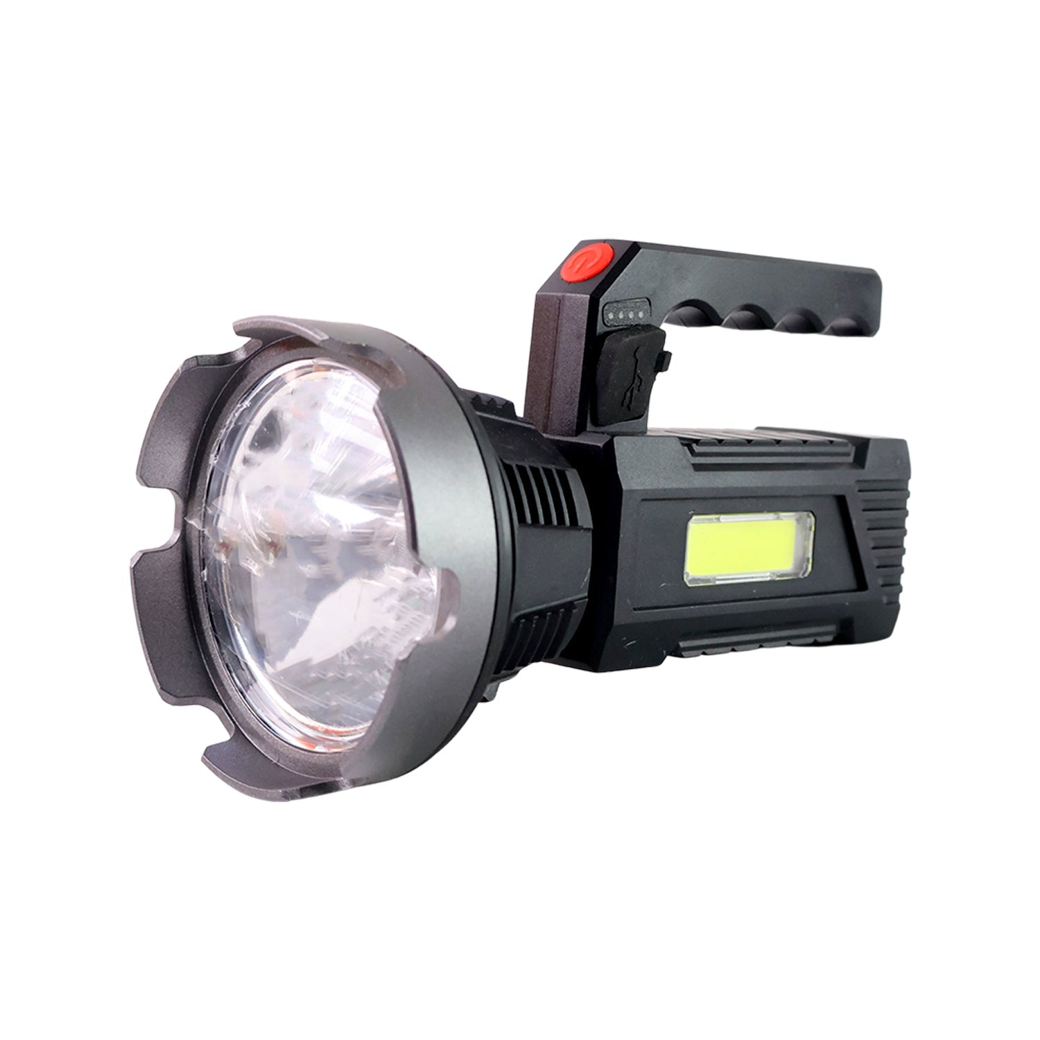 Long-Range Rechargeable USB Torch with Side COB Light