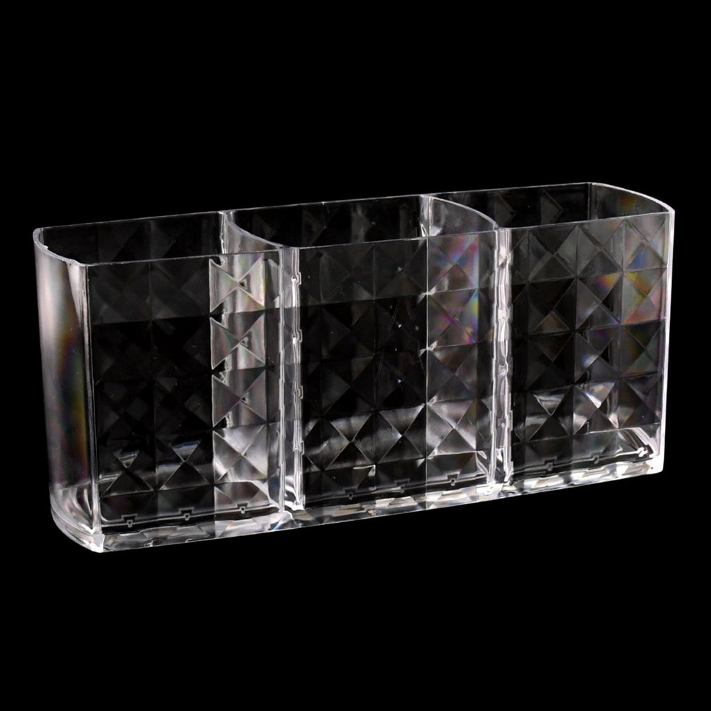 Clear Acrylic 3-Slot Brush Organizer