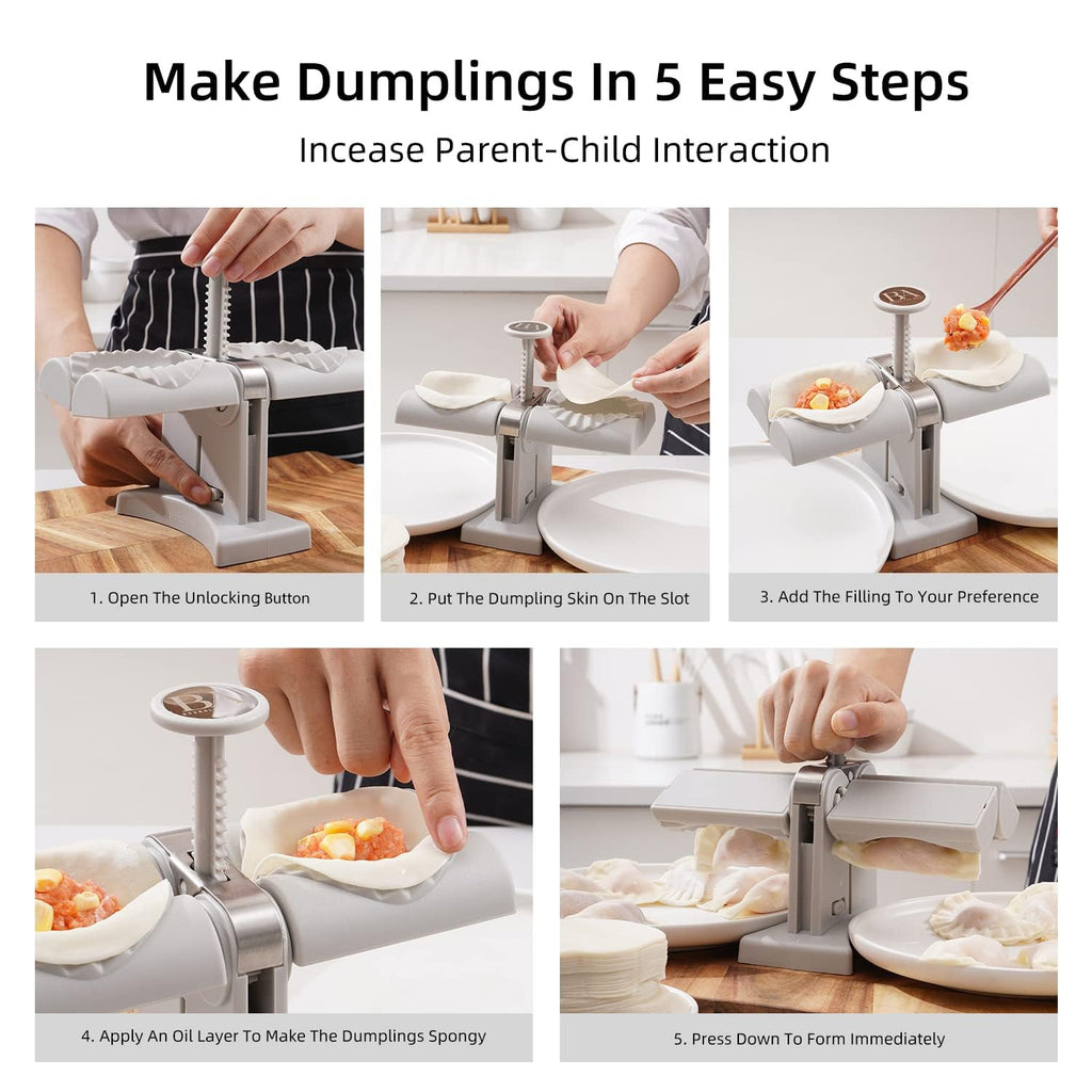 Double Head Dumpling Maker Mold – Easy Tool for Making Dumplings, Press Mold Kitchen Accessory