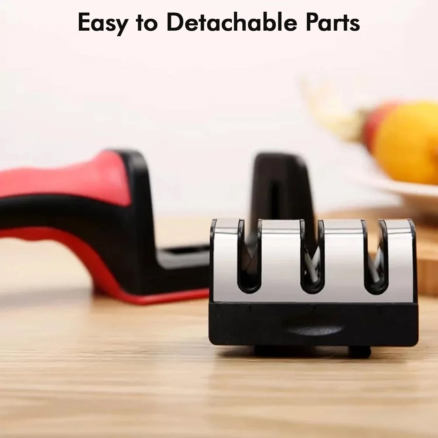 Manual Knife Sharpener 3 Stage Sharpening Tool for Ceramic Knife and Steel Knives (1 Pc)