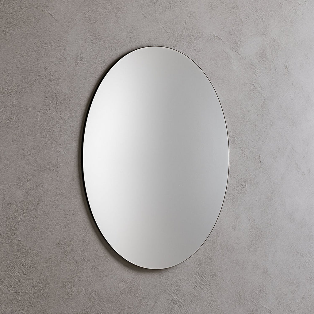 Modern Oval Frameless Mirror