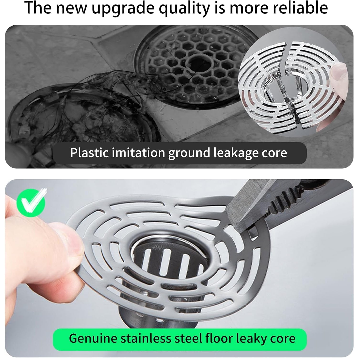 Shower Stopper, Anti-Odour Floor Drain Core with Filter Mesh (1 Pc)