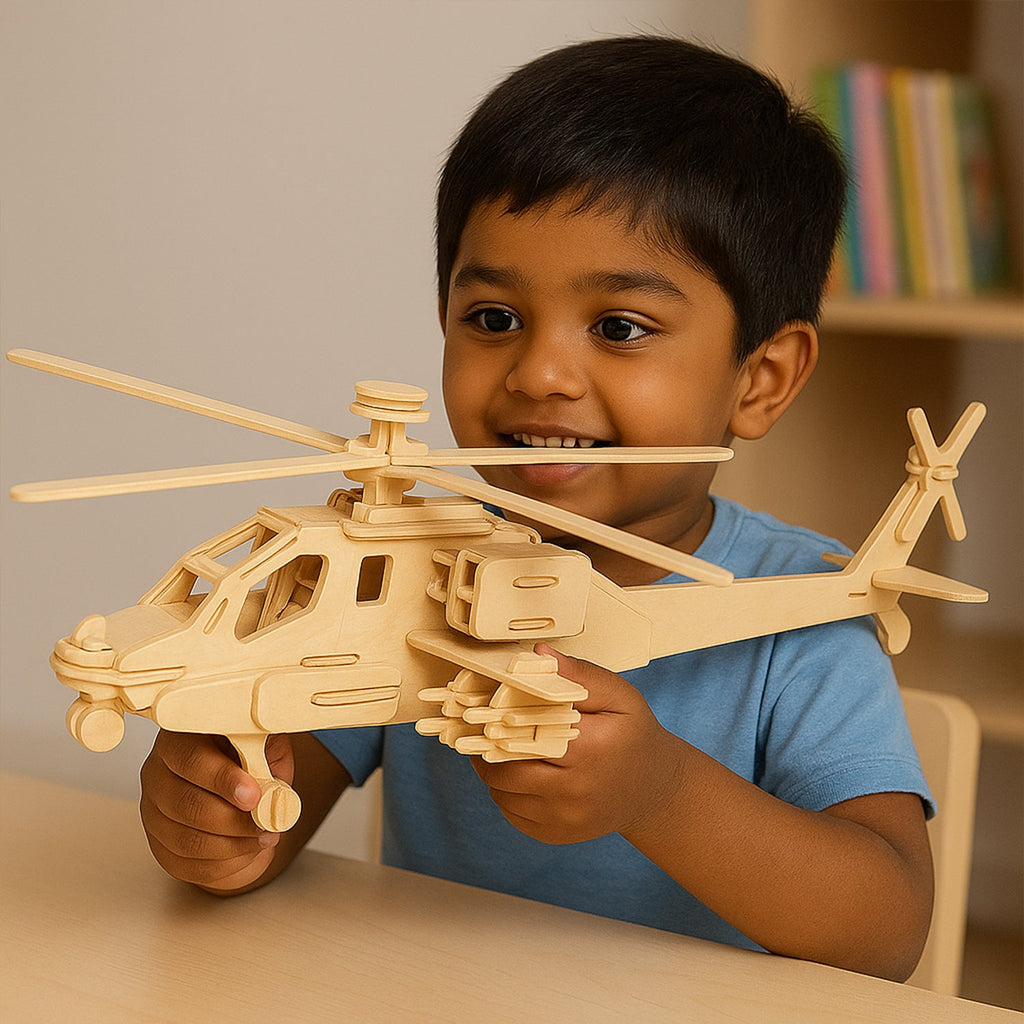 3D Wooden Helicopter Puzzle