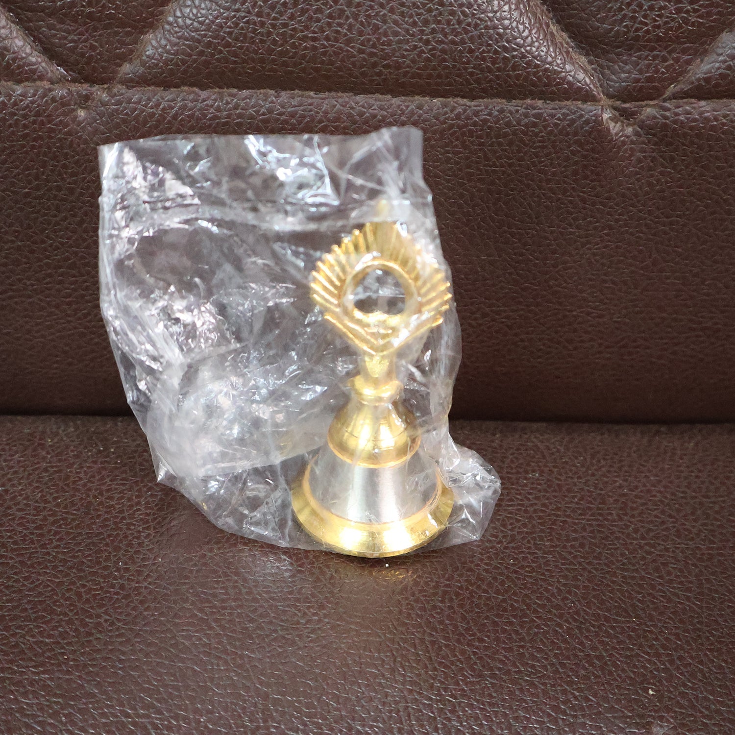 Brass and Steel Temple Ghanti (Pooja Bell) – Decorative Spiritual Accessory