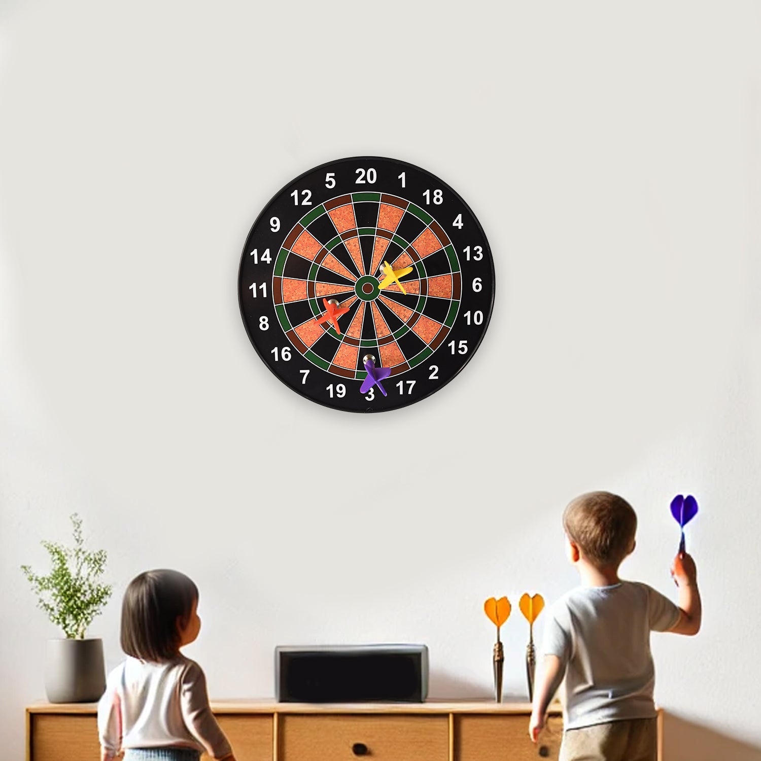 Classic Magnetic Dartboard Game Set