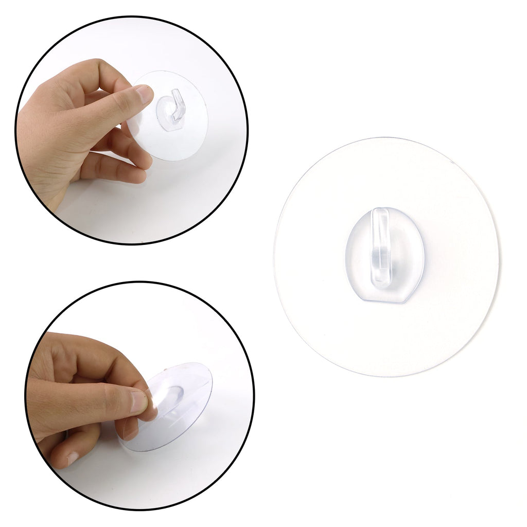 Transparent Wall-Mount Adhesive Hook with Strong Grip (1 Pc)