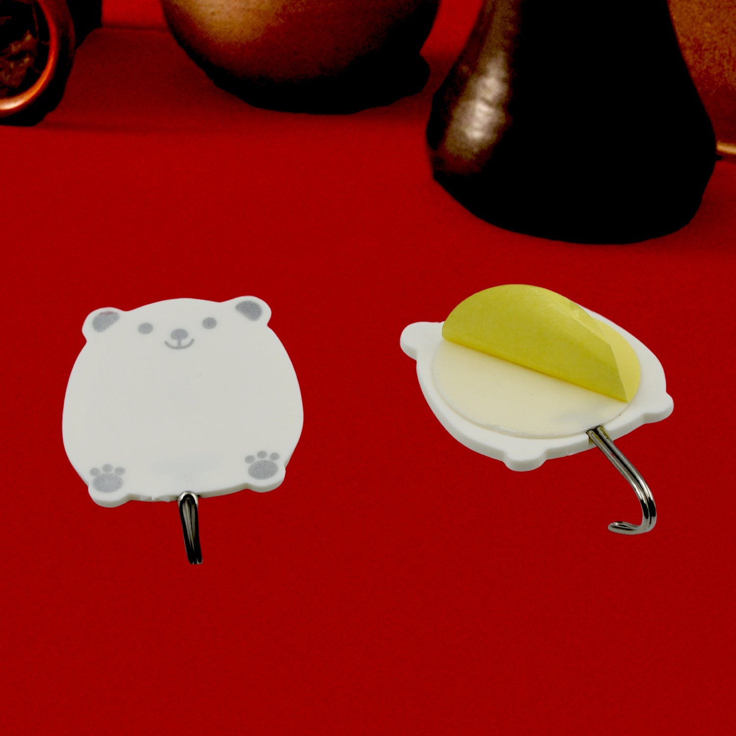 Multipurpose Strong Hook Self-Adhesive hooks for wall Heavy Plastic Hook, Sticky Hook Household For Home , Decorative Hooks, Bathroom & All Type Wall Use Hook , Suitable for Bathroom, Kitchen, Office (2 Pc Set)