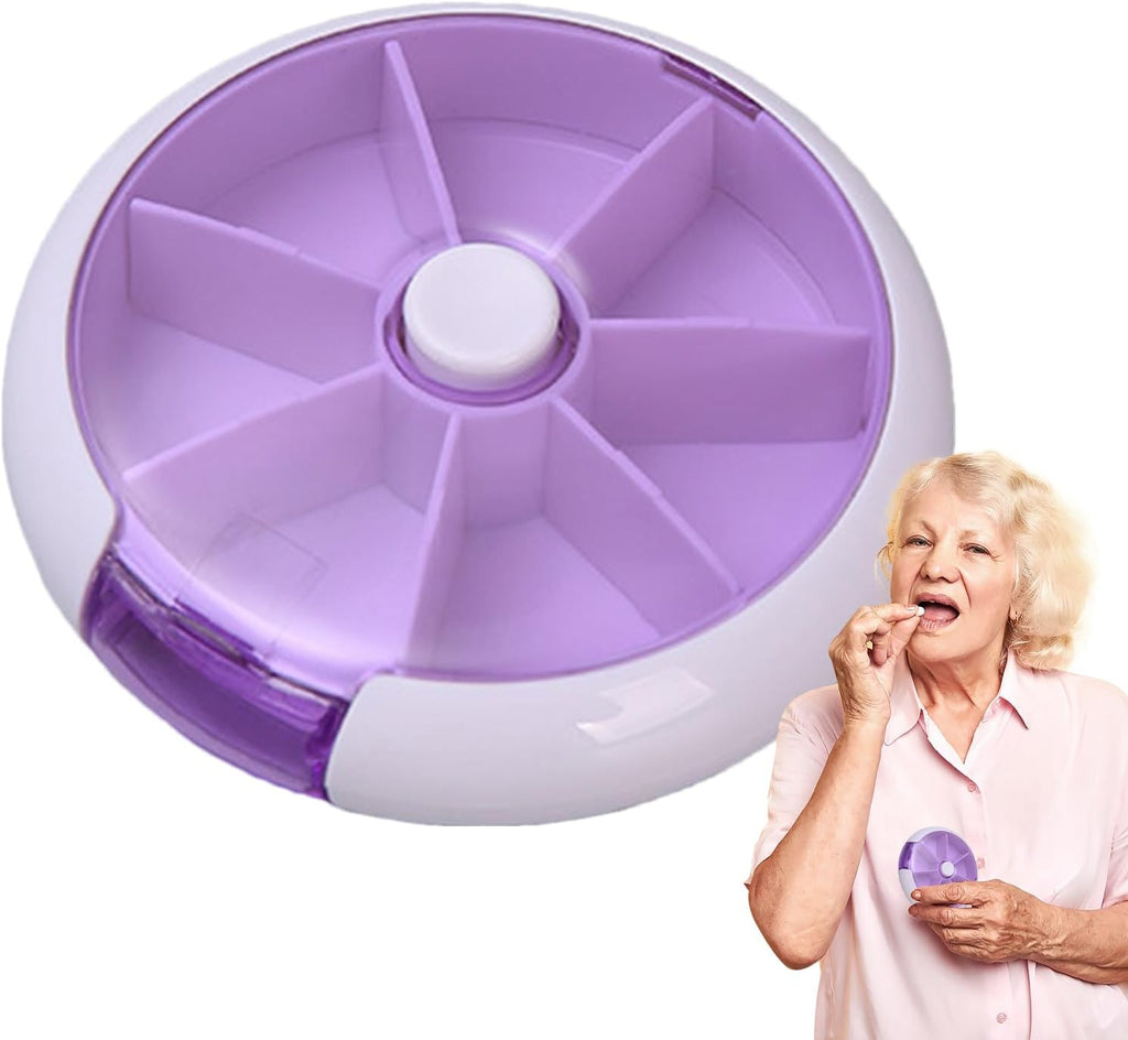 Cute 7-Day Pill Box Dispenser – Portable 7-Grid Medicine Organizer (1 Pc)