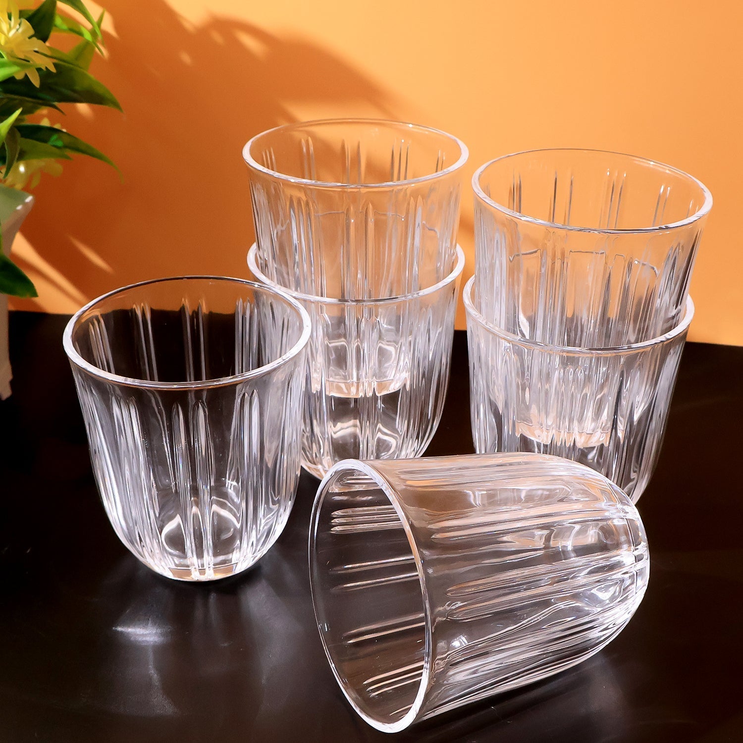 Premium Transparent Glass Tumbler Set (256ML / 6 Pc)