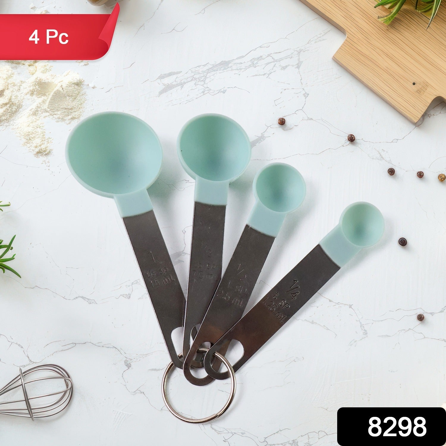 4-Piece Stainless Steel Measuring Spoons