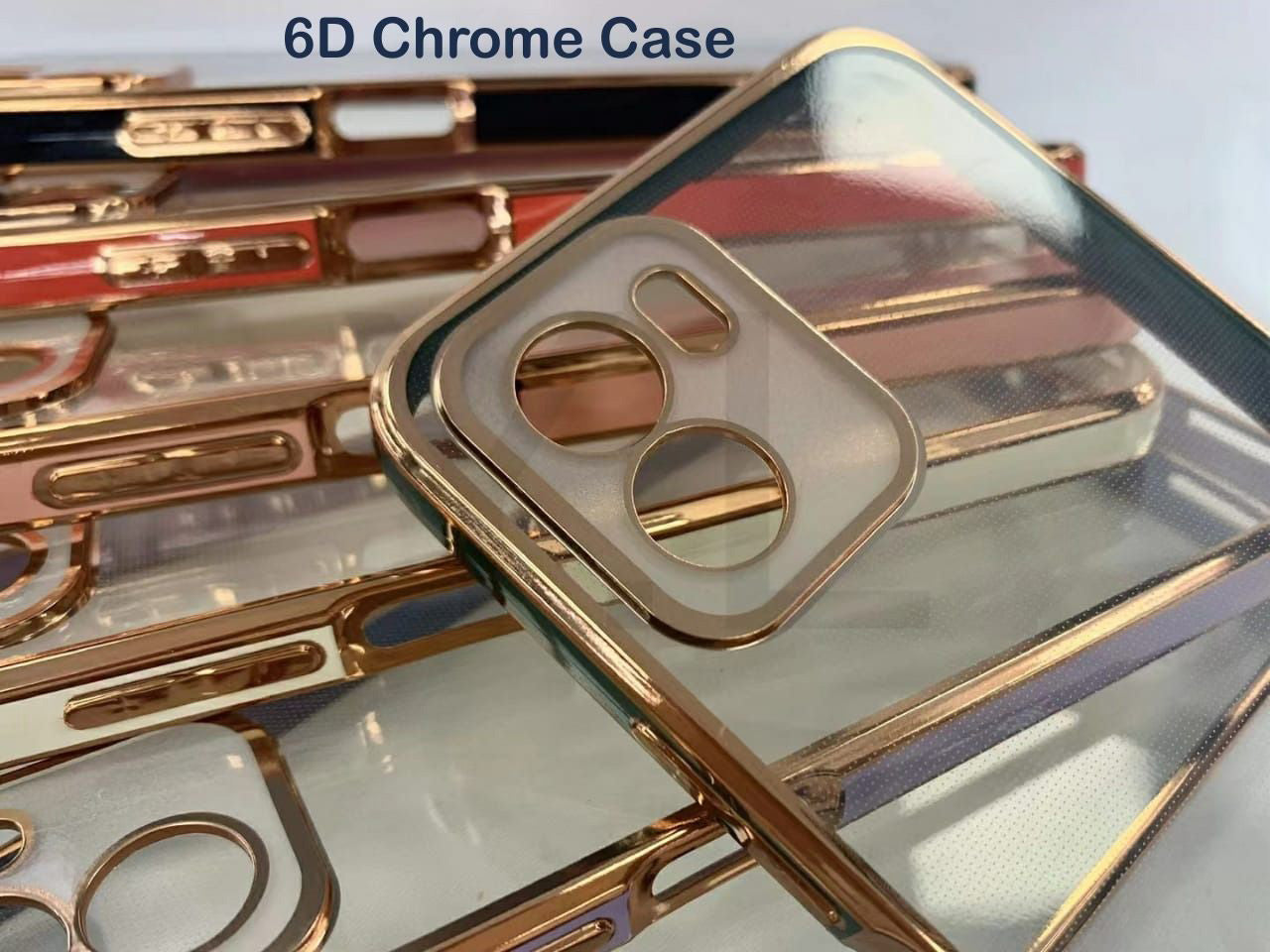 6D Golden Chrome Case For Samsung
