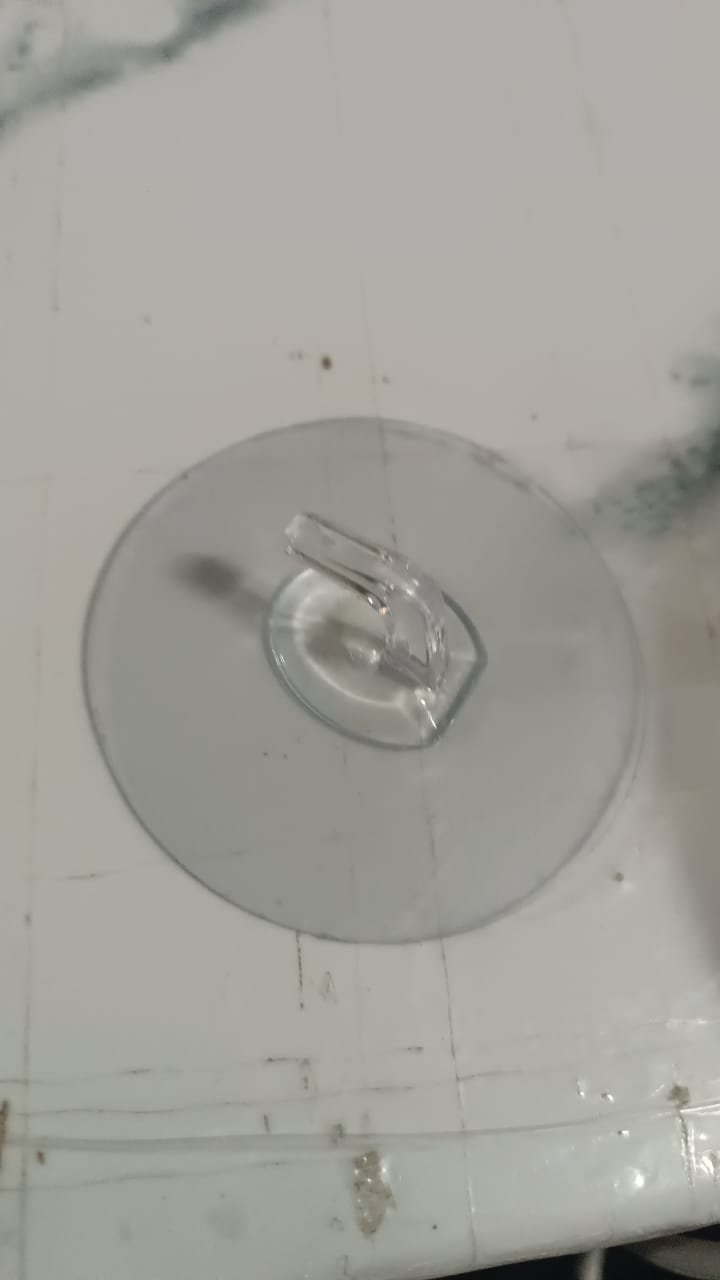 Transparent Wall-Mount Adhesive Hook with Strong Grip (1 Pc)