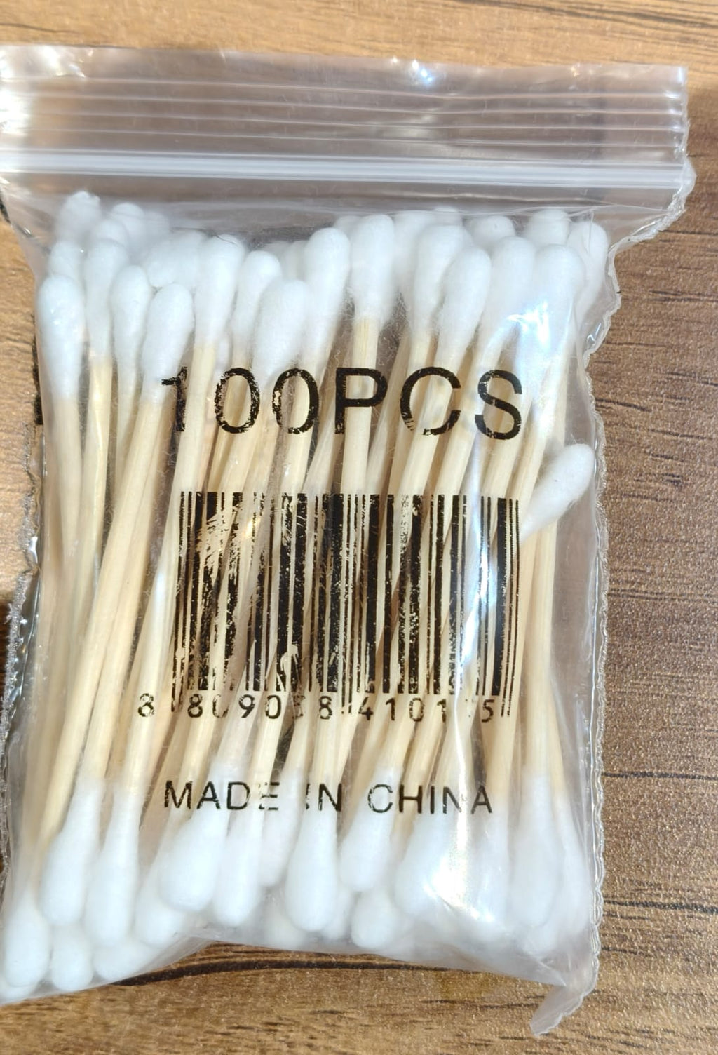 Eco-Friendly Wooden Cotton Ear Buds (1 pkt / 100 Pcs Approx)