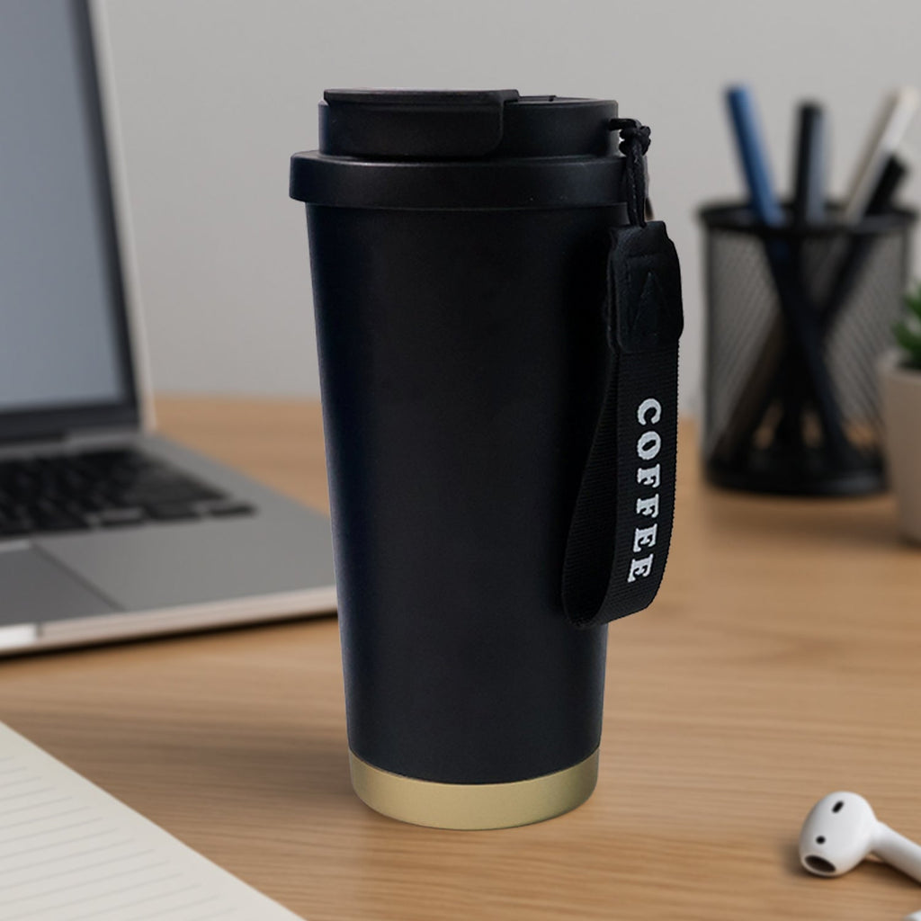 Premium Assorted Metal and Plastic Travel Mug Tumbler Cup (1 Pc / Mixed Design)